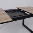 Стол AV 1208 HPL+МДФ 1200 (1600)*800 Дуб Делано натуральный/черный купить в Минске