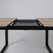 Стол AV 1208 HPL+МДФ 1200 (1600)*800 Дуб Делано натуральный/черный купить в Минске