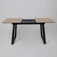 Стол AV 1208 HPL+МДФ 1200 (1600)*800 Дуб Делано натуральный/черный купить в Минске