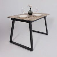 Стол AV 1208 HPL+МДФ 1200 (1600)*800 Дуб Делано натуральный/черный купить в Минске