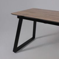 Стол AV 1208 HPL+МДФ 1200 (1600)*800 Дуб Вотан/черный купить в Минске Стол AV 1208 HPL+МДФ 1200 (1600)*800 Дуб Вотан/черный купить в Минске