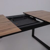 Стол AV 1208 HPL+МДФ 1200 (1600)*800 Дуб Вотан/черный купить в Минске Стол AV 1208 HPL+МДФ 1200 (1600)*800 Дуб Вотан/черный купить в Минске