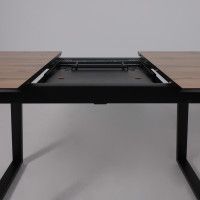 Стол AV 1208 HPL+МДФ 1200 (1600)*800 Дуб Вотан/черный купить в Минске Стол AV 1208 HPL+МДФ 1200 (1600)*800 Дуб Вотан/черный купить в Минске