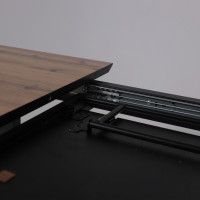 Стол AV 1208 HPL+МДФ 1200 (1600)*800 Дуб Вотан/черный купить в Минске Стол AV 1208 HPL+МДФ 1200 (1600)*800 Дуб Вотан/черный купить в Минске