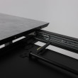 Стол AV 1208 HPL+МДФ 1200 (1600)*800 Мрамор Марквина синий/черный купить в Минске