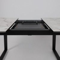 Стол AV 1208 HPL+МДФ 1200 (1600)*800 Виктори натуральный/черный купить в Минске