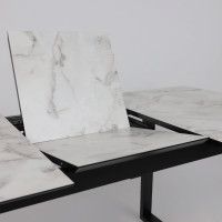 Стол AV 1208 HPL+МДФ 1200 (1600)*800 Виктори натуральный/черный купить в Минске