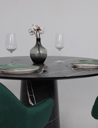 Стол AV 1317 HPL+МДФ 1200*1200 Черный тунис/черный купить в Минске