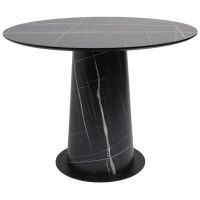 Стол AV 1317 HPL+МДФ 1000*1000 черный тунис/черный