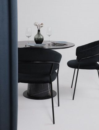 Стол AV 1317 HPL+МДФ 1000*1000 черный тунис/черный купить в Минске