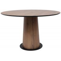 Стол AV 1317 HPL+МДФ 1200*1200 Дуб Вотан/черный