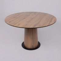 Стол AV 1317 HPL+МДФ 1200*1200 Дуб Вотан/черный купить в Минске