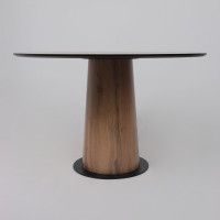 Стол AV 1317 HPL+МДФ 1200*1200 Дуб Вотан/черный купить в Минске