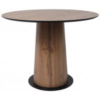 Стол AV 1317 HPL+МДФ 1000*1000 Дуб Вотан/черный