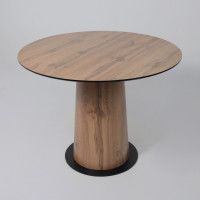 Стол AV 1317 HPL+МДФ 1000*1000 Дуб Вотан/черный купить в Минске