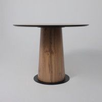 Стол AV 1317 HPL+МДФ 1000*1000 Дуб Вотан/черный купить в Минске