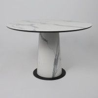 Стол AV 1317 HPL+МДФ 1200*1200 Мрамор белый/черный купить в Минске