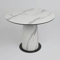 Стол AV 1317 HPL+МДФ 1000*1000 мрамор белый/черный купить в Минске