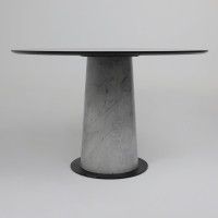 Стол AV 1317 HPL+МДФ 1200*1200 мрамор Марквина синий/черный купить в Минске