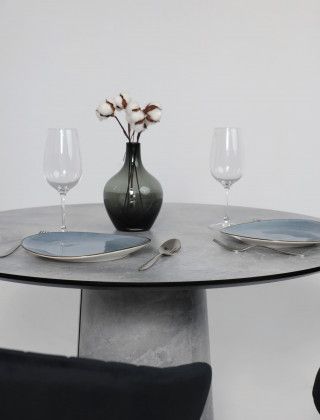 Стол AV 1317 HPL+МДФ 1000*1000 мрамор Марквина синий/черный купить в Минске