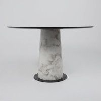 Стол AV 1317 HPL+МДФ 1200*1200 Виктори натуральный/черный купить в Минске