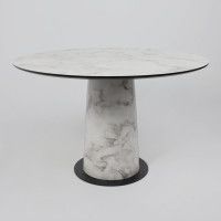 Стол AV 1317 HPL+МДФ 1200*1200 Виктори натуральный/черный купить в Минске