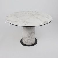 Стол AV 1317 HPL+МДФ 1200*1200 Виктори натуральный/черный купить в Минске