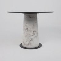 Стол AV 1317 HPL+МДФ 1000*1000 Виктори натуральный/черный купить в Минске