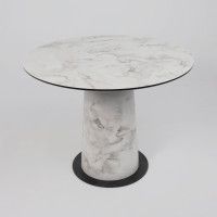 Стол AV 1317 HPL+МДФ 1000*1000 Виктори натуральный/черный купить в Минске