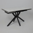 Стол раздвижной AV 2111 1200 (1800)*800 белый глянцевый CARLA LARKIN /черный купить в Минске