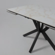 Стол раздвижной AV 2111 1200 (1800)*800 белый глянцевый CARLA LARKIN /черный купить в Минске