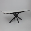 Стол раздвижной AV 2111 1200 (1800)*800 белый глянцевый CARLA LARKIN /черный купить в Минске