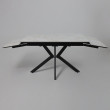 Стол раздвижной AV 2111 1200 (1800)*800 белый глянцевый CARLA LARKIN /черный купить в Минске