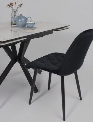 Стол раздвижной AV 2111 1200 (1800)*800 натуральный глянцевый GOLD JADE/черный купить в Минске