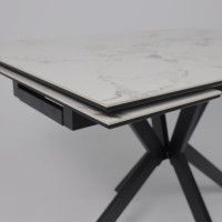 Стол раздвижной AV 2111 1200 (1800)*800 натуральный глянцевый GOLD JADE/черный купить в Минске Стол раздвижной AV 2111 1200 (1800)*800 натуральный глянцевый GOLD JADE/черный купить в Минске