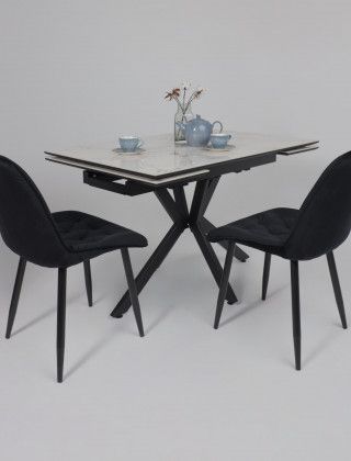 Стол раздвижной AV 2111 1200 (1800)*800 натуральный глянцевый GOLD JADE/черный купить в Минске