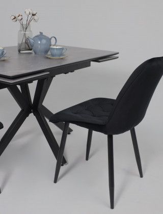 Стол раздвижной AV 2111 1200 (1800)*800 серый матовый LARKA GREY/черный купить в Минске