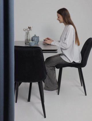 Стол раздвижной AV 2111 1200 (1800)*800 серый матовый LARKA GREY/черный купить в Минске