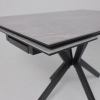 Стол раздвижной AV 2111 1200 (1800)*800 серый матовый LARKA GREY/черный купить в Минске