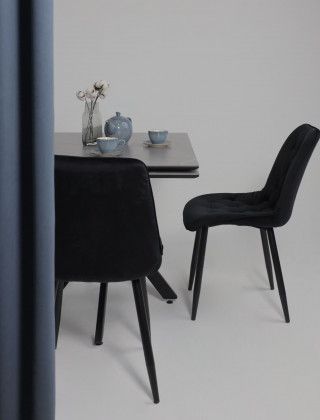 Стол раздвижной AV 2111 1200 (1800)*800 серый матовый LARKA GREY/черный купить в Минске