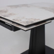 Стол раздвижной AV 2119 1200 (1800)*800 белый, глянцевый PANDORA/черный купить в Минске