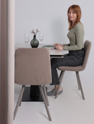 Стол раздвижной AV 2119 1200 (1800)*800 белый, глянцевый PANDORA/черный купить в Минске