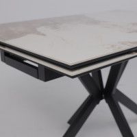 Стол раздвижной AV 2111 1200 (1800)*800 белый глянцевый PANDORA/черный купить в Минске