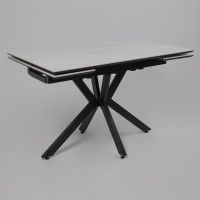 Стол раздвижной AV 2111 1200 (1800)*800 белый матовый SNOW WHITE/черный купить в Минске