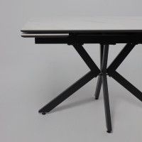 Стол раздвижной AV 2111 1200 (1800)*800 белый матовый SNOW WHITE/черный купить в Минске