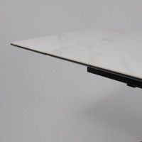 Стол раздвижной AV 2111 1200 (1800)*800 белый матовый SNOW WHITE/черный купить в Минске