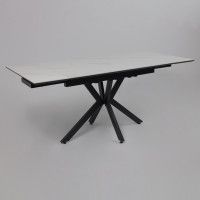 Стол раздвижной AV 2111 1200 (1800)*800 белый матовый SNOW WHITE/черный купить в Минске