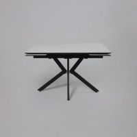 Стол раздвижной AV 2111 1200 (1800)*800 белый матовый SNOW WHITE/черный купить в Минске