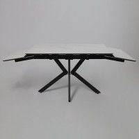 Стол раздвижной AV 2111 1200 (1800)*800 белый матовый SNOW WHITE/черный купить в Минске