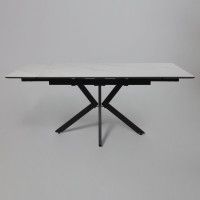 Стол раздвижной AV 2111 1200 (1800)*800 белый матовый SNOW WHITE/черный купить в Минске